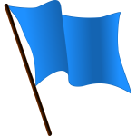 Blue Flag Waving Vector